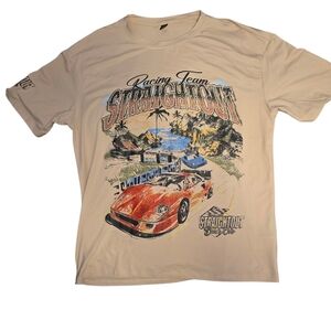 Straightout Racing Team Graphic Tee - Beige
